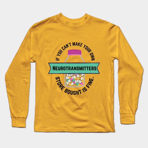 Neurotransmitters Long Sleeve T-Shirt by capesandrollerskates 